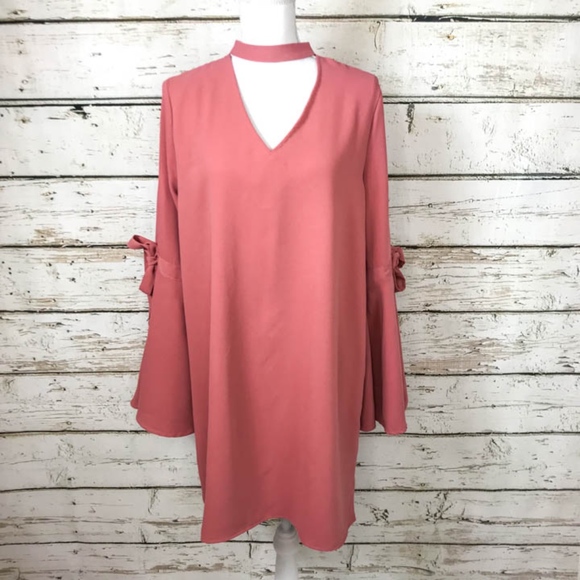 NWT Paper Crane Mauve "Spring Forward" Dress Sz Lg - Picture 5 of 8